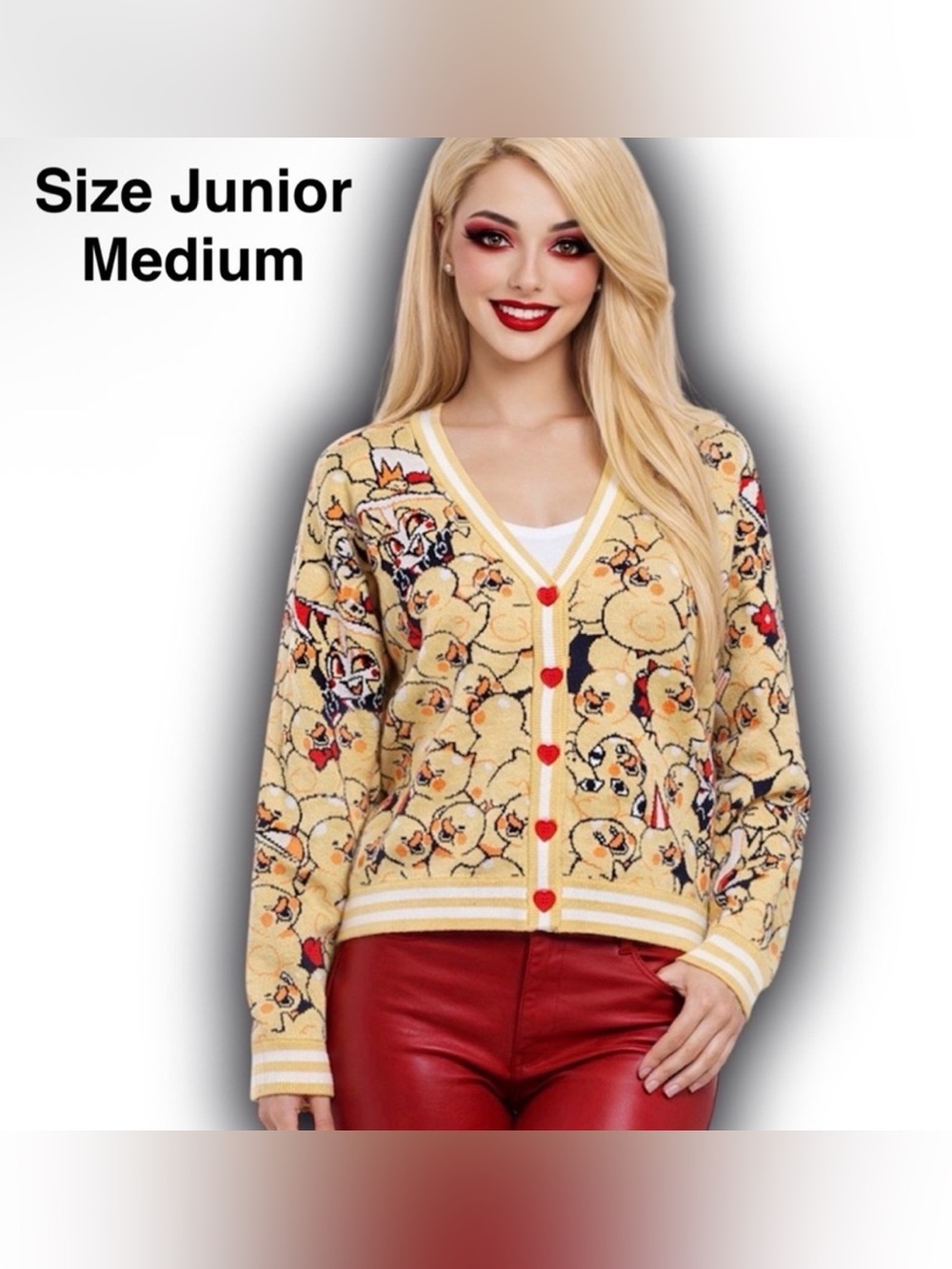 Rare! Hazbin Hotel Lucifer Morningstar's Rubber Duck Crop Cardigan